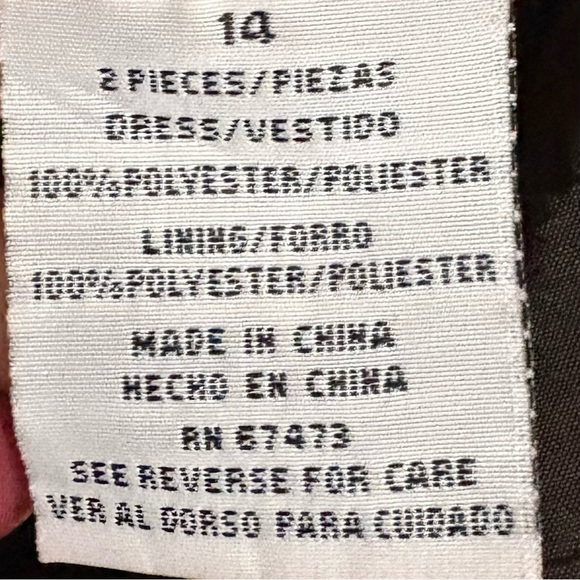 Danny & Nicole Women's Black and Brown Pleated Mini Dress Size 14 - Picture 5 of 6